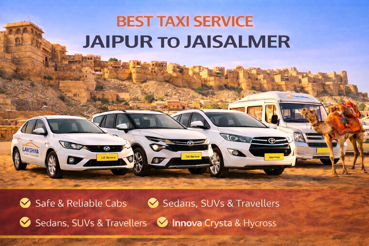 Best Jaipur to Jaisalmer Taxi Service