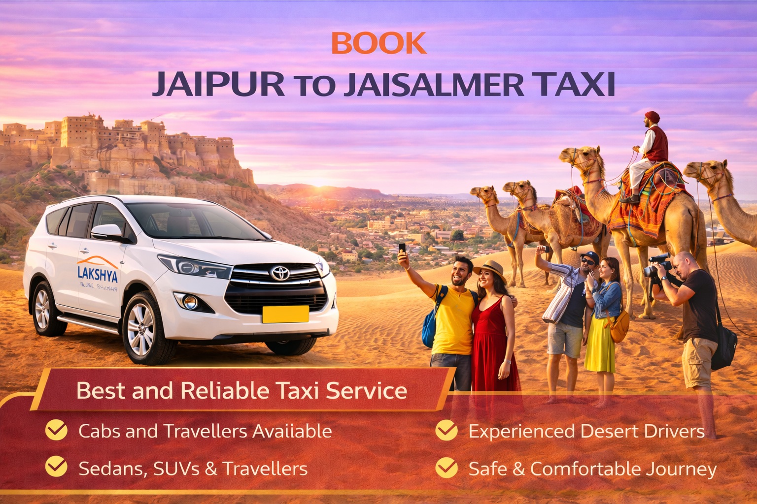 Book Jaipur to Jaisalmer Taxi