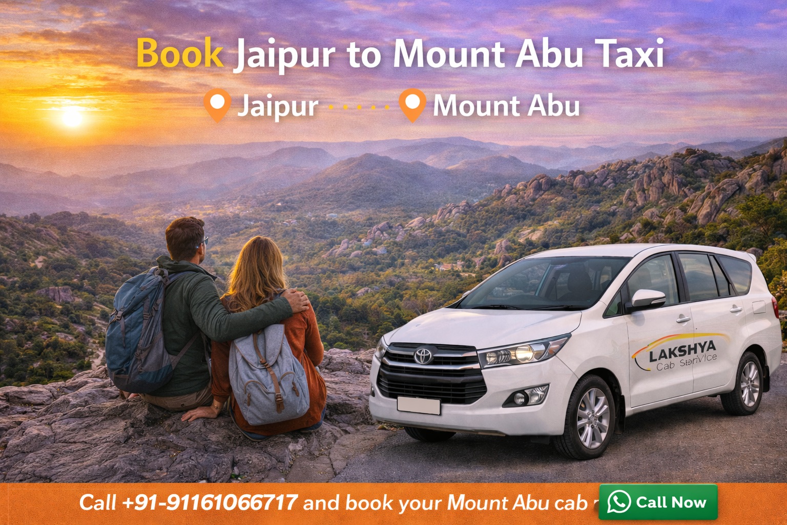 Book Jaipur to Mount Abu Taxi